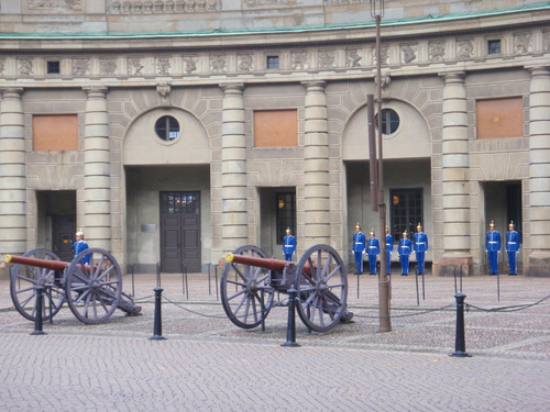 Canons at the rear entrance.